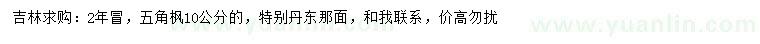 求購10公分五角楓