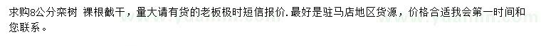 求購8公分欒樹