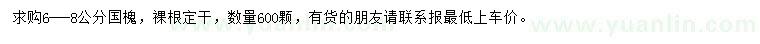 求購6-8公分國槐