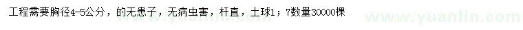 求購(gòu)胸徑4-5公分無(wú)患子