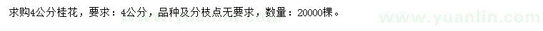 求購4公分桂花