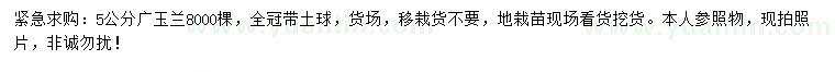 求購5公分廣玉蘭
