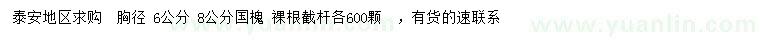 求購胸徑6、8公分國槐