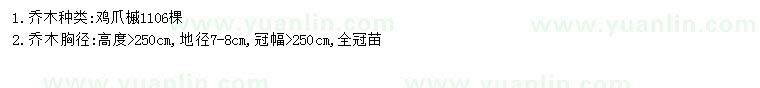 求購(gòu)地徑7-8公分雞爪槭