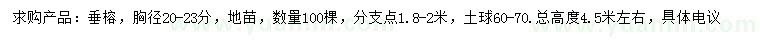 求購(gòu)胸徑20-23公分垂榕