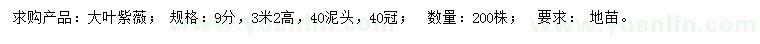 求購(gòu)9公分大葉紫薇