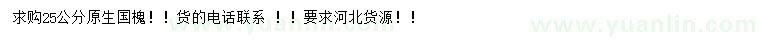 求購25公分國槐
