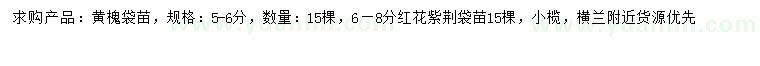 求購(gòu)5-6公分黃槐、6-8分紅花紫荊