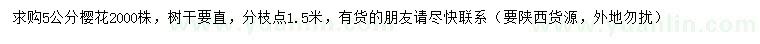 求購(gòu)5公分櫻花