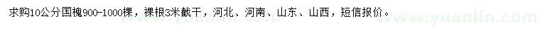 求購10公分國槐