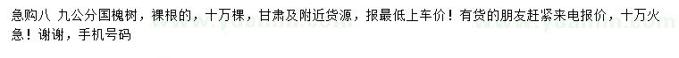 求購8、9公分國槐