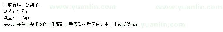 求購(gòu)13公分盆架子