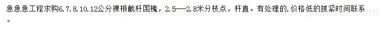 求購6、7、8、10、12公分國槐