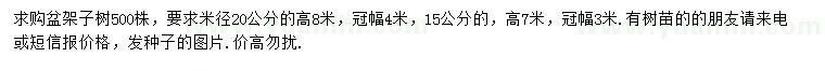 求購米徑15、20公分盆架子