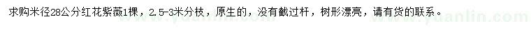 求購米徑28公分紅花紫薇