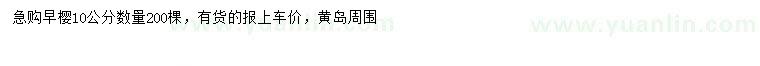 求購10公分早櫻