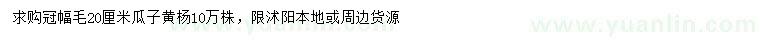 求購(gòu)冠幅20公分瓜子黃楊
