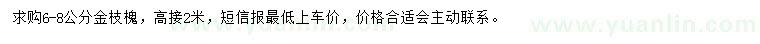 求購6-8公分金枝槐