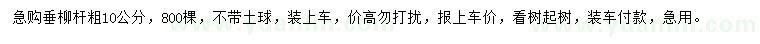 求購10公分垂柳