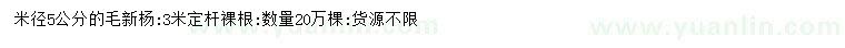 求購(gòu)5公分毛新楊