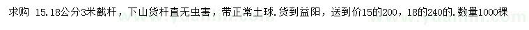 求購(gòu)15、18公分大葉女貞