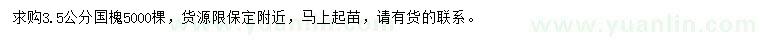 求購3.5公分國槐