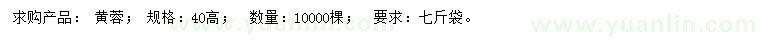 求購(gòu)高40公分黃榕