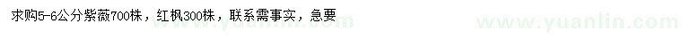 求購5-6公分紫薇