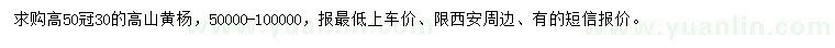 求購高50公分高山黃楊