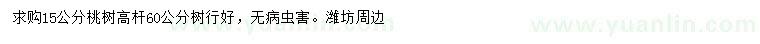 求購15公分桃樹