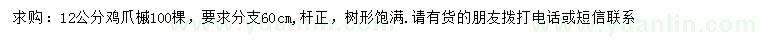 求購12公分雞爪槭
