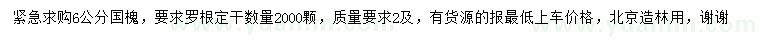 求購6公分國槐