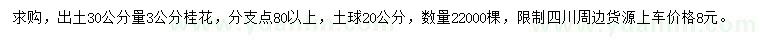 求購出土30公分量3公分桂花