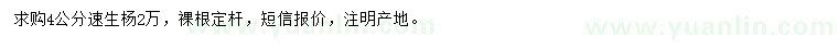 求購4公分速生楊