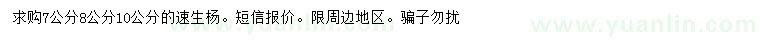 求購7、8、10公分107、108楊樹(shù)