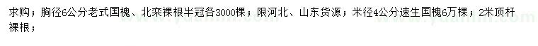求購老式國槐、北欒、速生國槐