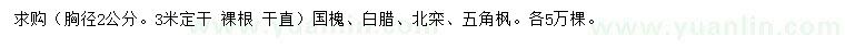 求購國槐、白臘、北欒等