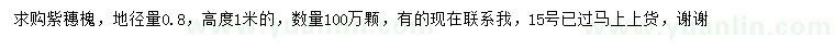 求購地徑0.8公分紫穗槐
