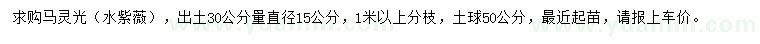 求購30公分量15公分馬靈光