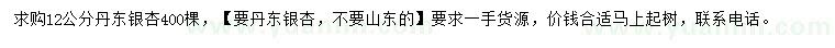 求購12公分銀杏
