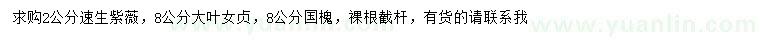 求購(gòu)速生紫薇、大葉女貞、國(guó)槐