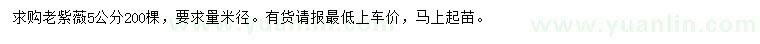 求購(gòu)米徑5公分老紫薇