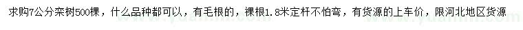 求購(gòu)7公分欒樹(shù)
