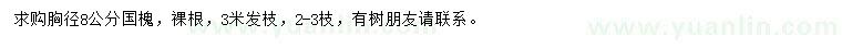 求購(gòu)胸徑8公分國(guó)槐
