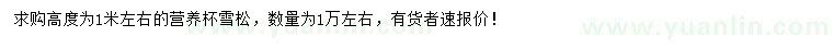 求購(gòu)高1米雪松