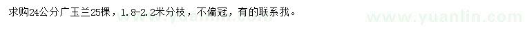 求購(gòu)24公分廣玉蘭
