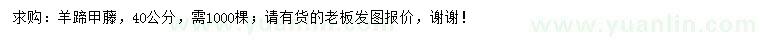 求購(gòu)40公分羊蹄甲