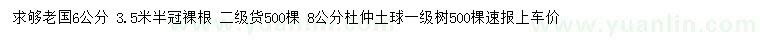 求購6公分老國槐