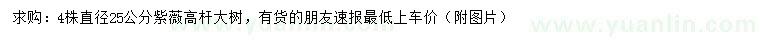 求購(gòu)25公分紫薇