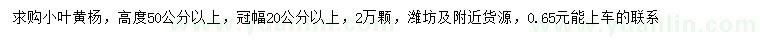 求購高度50公分以上小葉黃楊